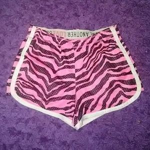 Justice Pink Zerbra athletic shorts